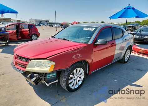 2013 Dodge Avenger Se из США, поврежденный, VIN 1C3CDZAB1DN710298